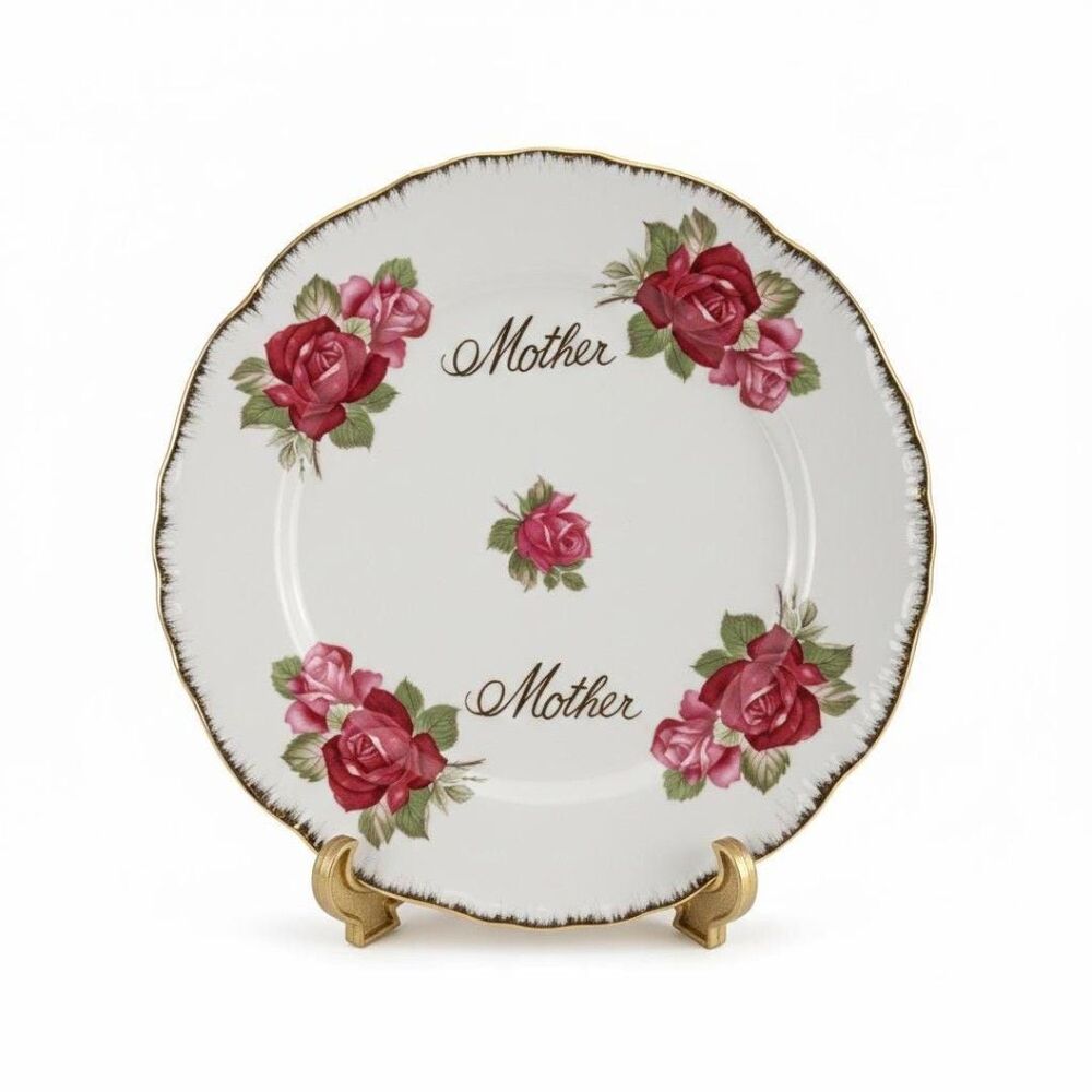 Vintage Norcrest Fine China Mother Rose Plate Made in Japan - Picture 2 of 3